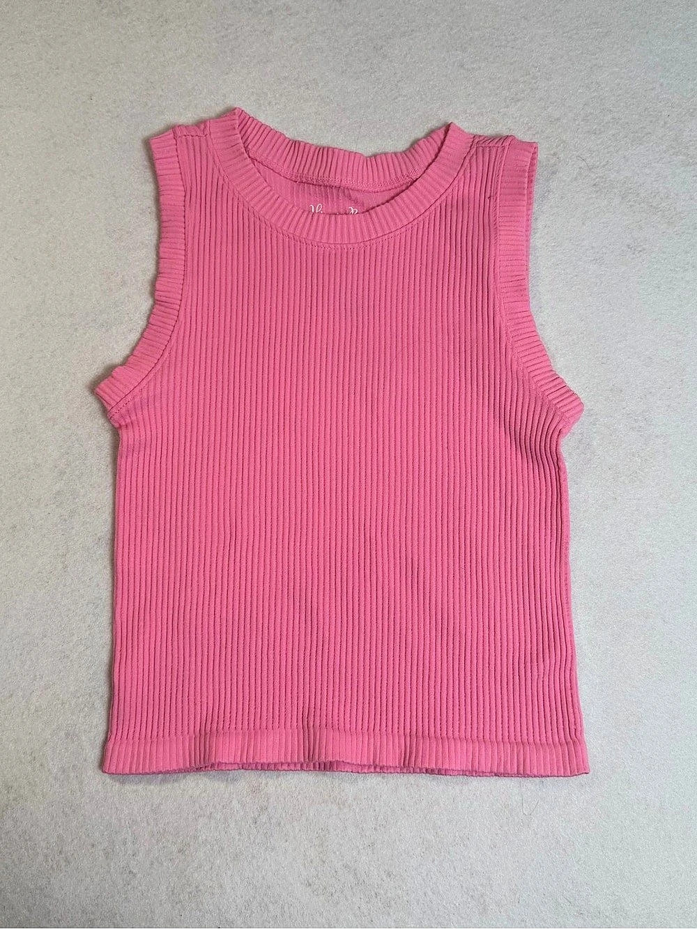 Hippie Rose Style Moment Ribbed Tank Top in Pink Size Small NWT